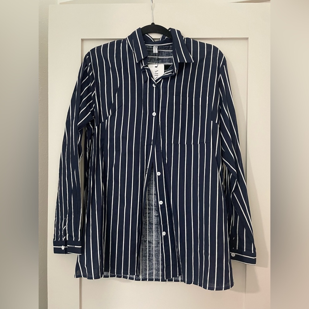 Navy Striped Women’s Shirt